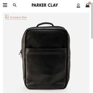 Parker Clay Mari Leather Black Backpack